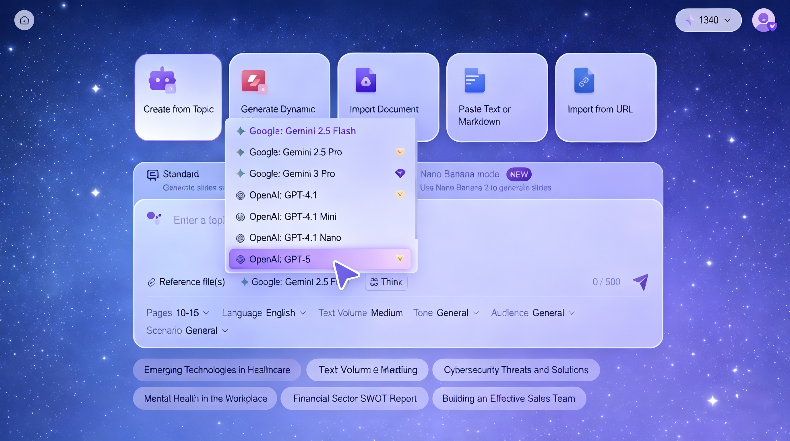 Pick the AI Model That Powers Your Creation!