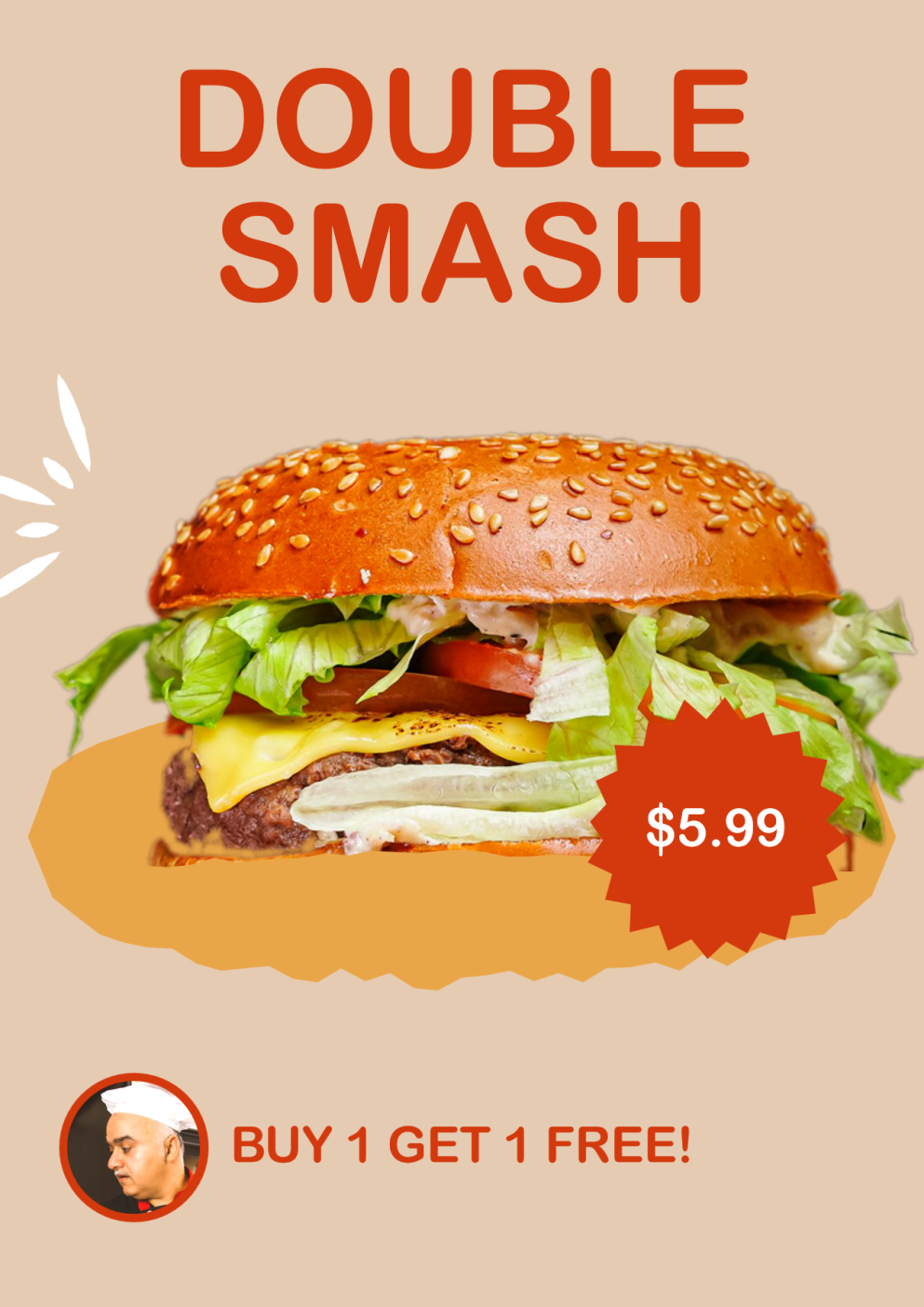 Poster Iklan Restoran Burger