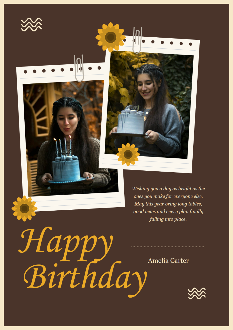 Póster de collage de fotos de cumpleaños