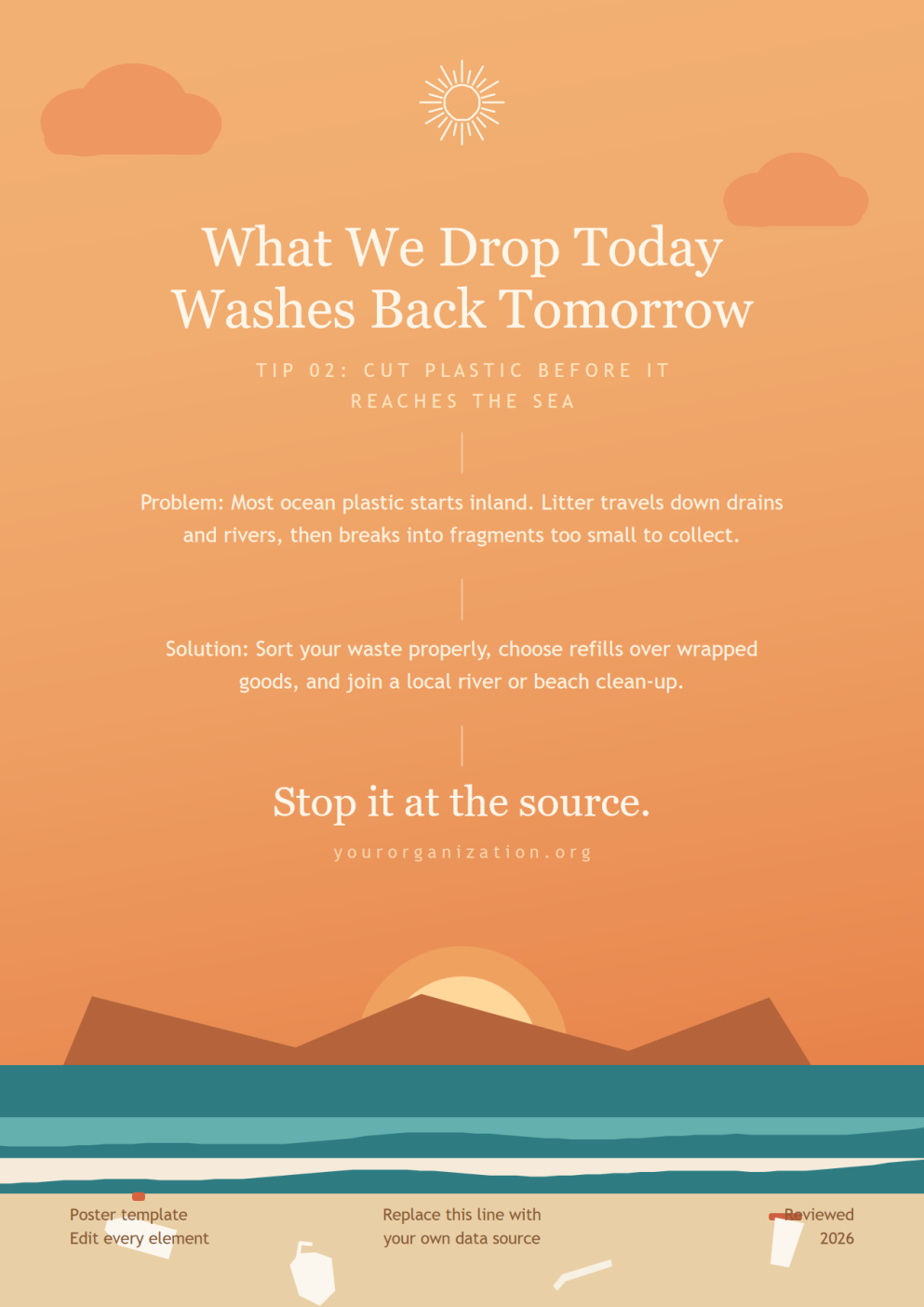 Reduce Plastic Pollution Posters