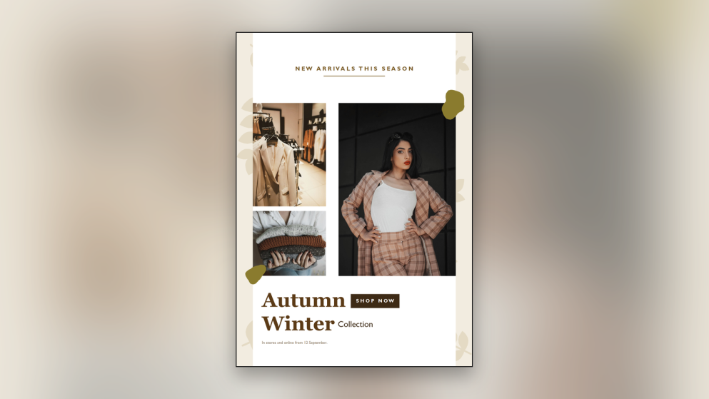 Póster de moda: nuevas llegadas otoño/invierno