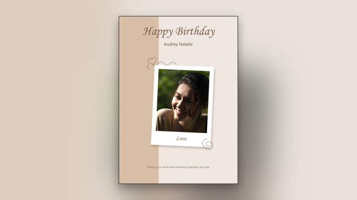 Póster de cumpleaños estilo Polaroid único