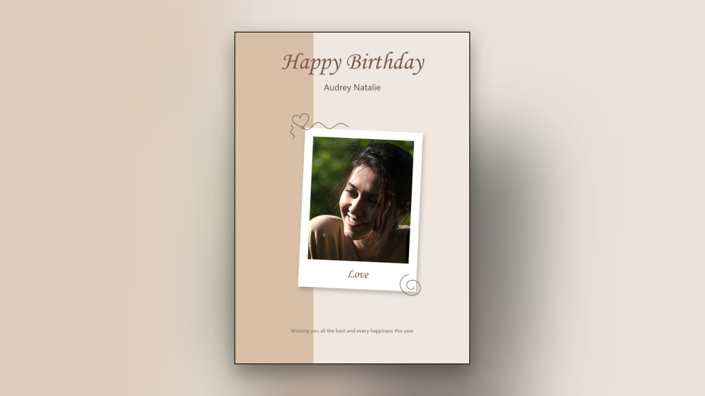Póster de cumpleaños estilo Polaroid único