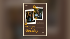 Póster de collage de fotos de cumpleaños