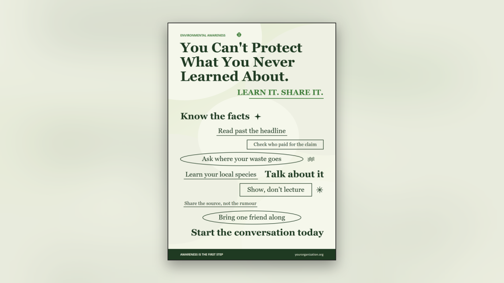 Carteles sobre la protección del medio ambiente