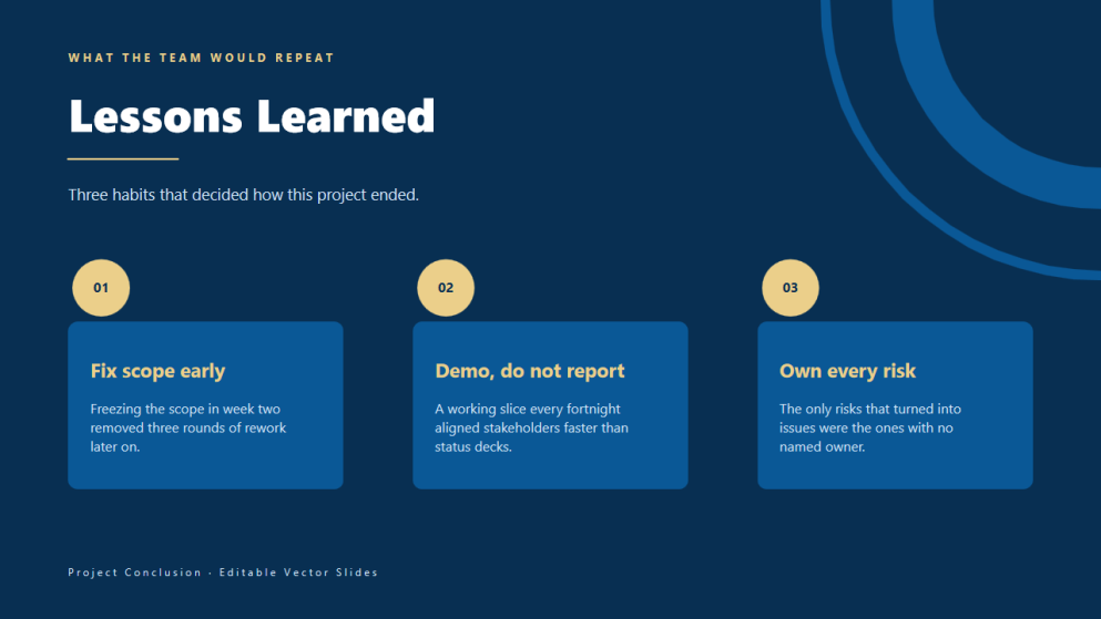 8 Project Conclusion Presentation Slides