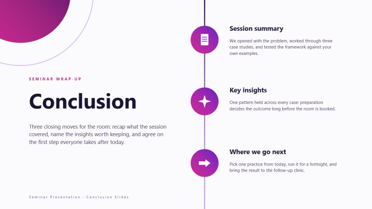 Conclusion Slide for Seminar Presentation