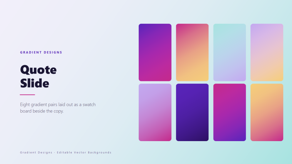 Gradient Designs PowerPoint Backgrounds
