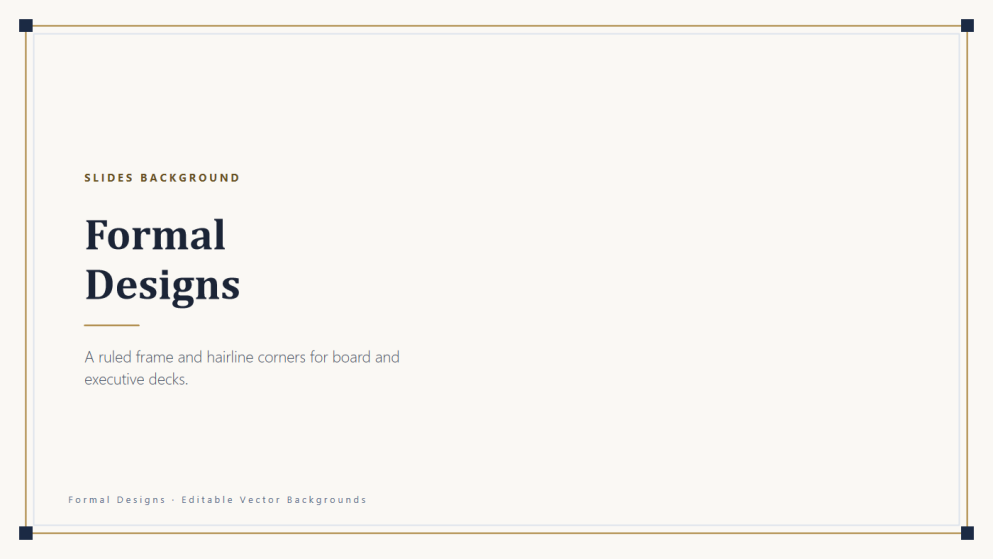Formal Designs for PowerPoint Backgrounds