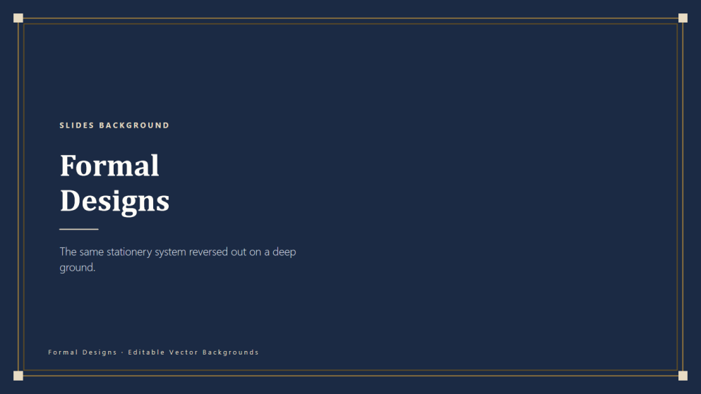 Formal Designs for PowerPoint Backgrounds