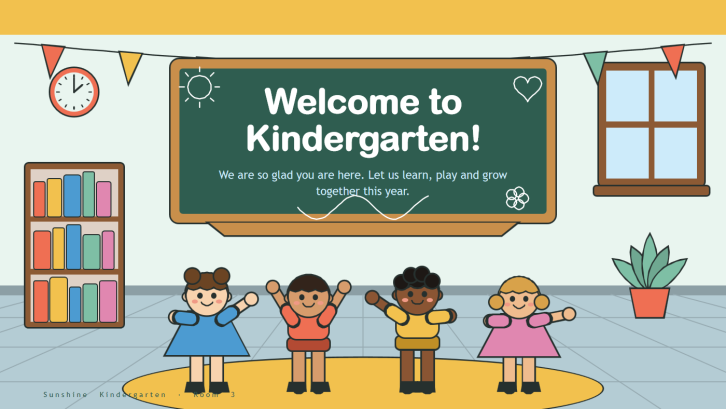Kindergarten Welcome Page for PPT