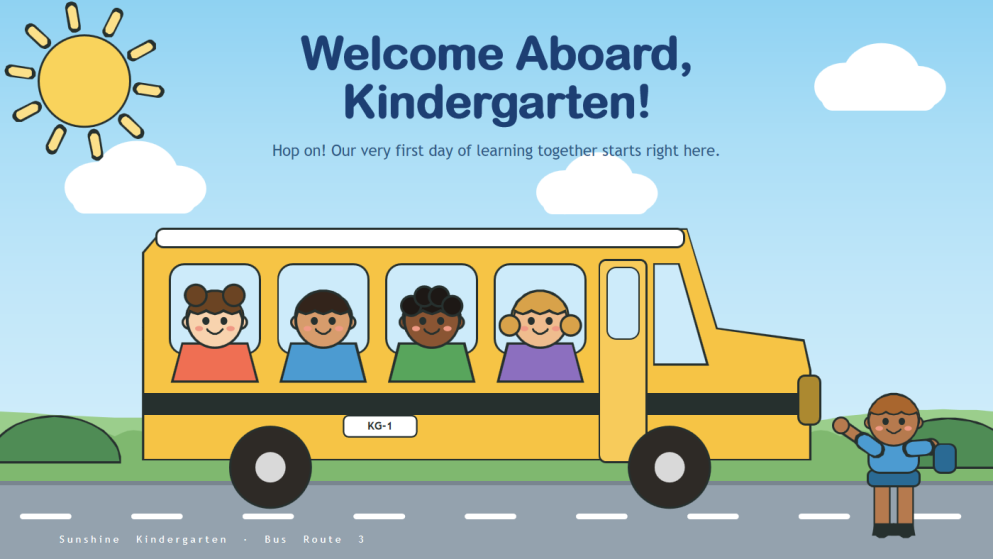 Kindergarten Welcome Page for PPT