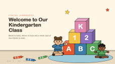 Kindergarten Welcome Page for PPT