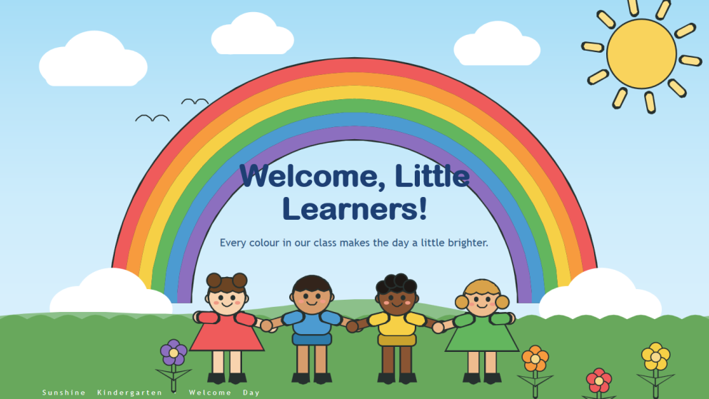 Kindergarten Welcome Page for PPT