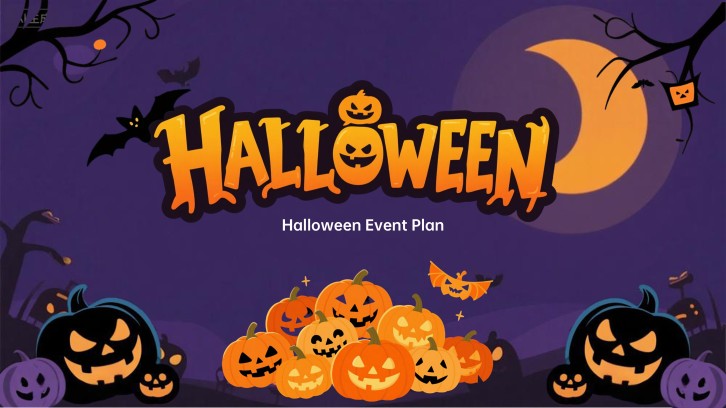 Playful Halloween Background PowerPoint Template