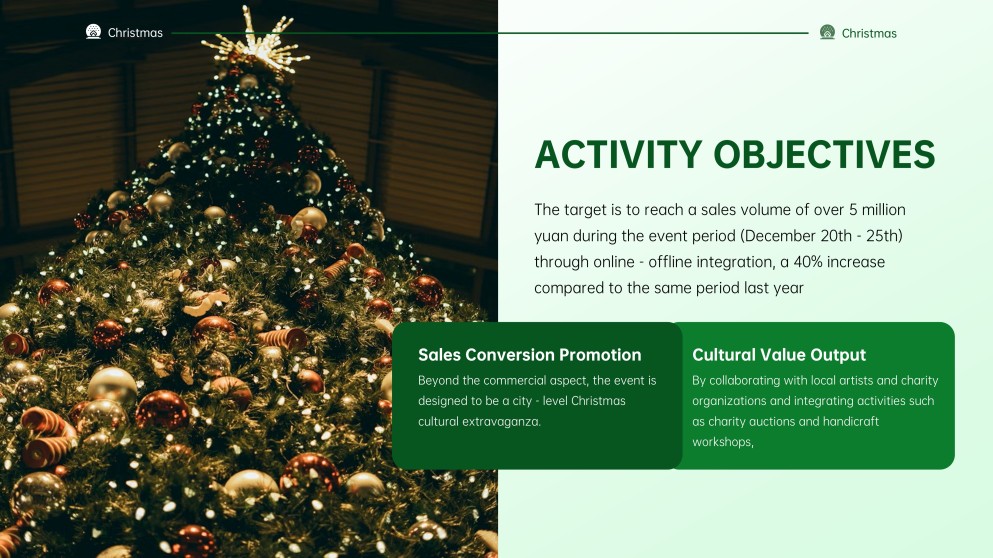 Aesthetic Green Christmas PowerPoint Template