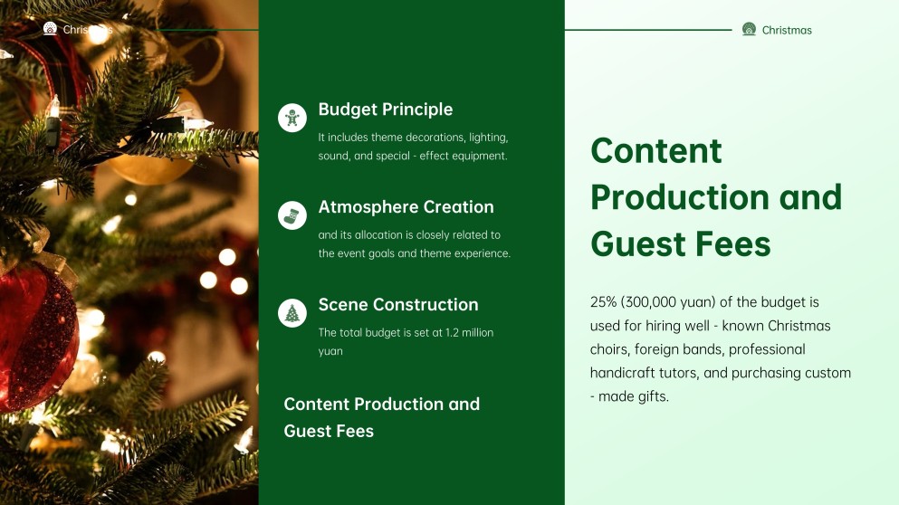 Aesthetic Green Christmas PowerPoint Template