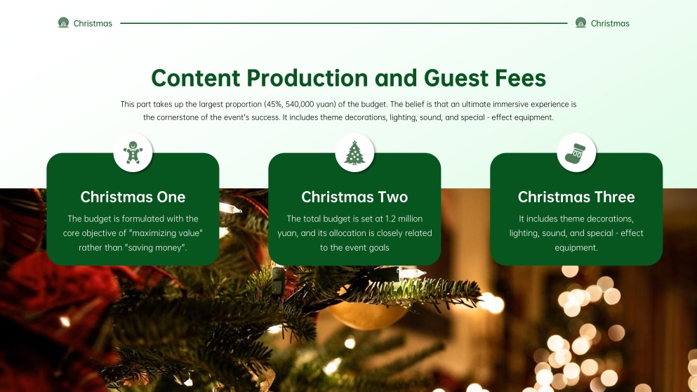 Aesthetic Green Christmas PowerPoint Template
