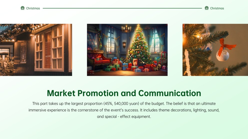 Aesthetic Green Christmas PowerPoint Template