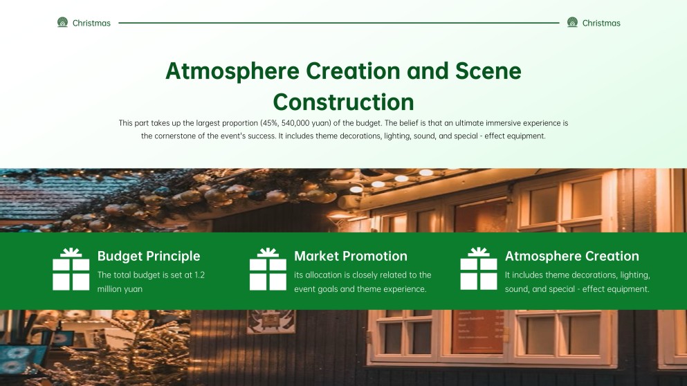 Aesthetic Green Christmas PowerPoint Template