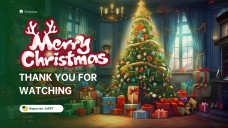 Aesthetic Green Christmas PowerPoint Template