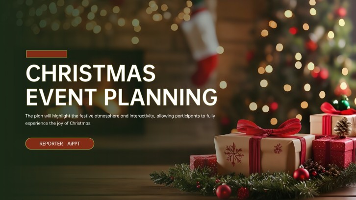 Free Flat Design Christmas PPT Template