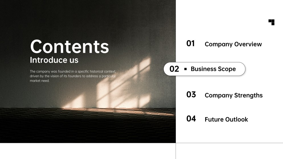 เทมเพลตพาวเวอร์พอยต์แนะนำธุรกิจที่หรูหรา