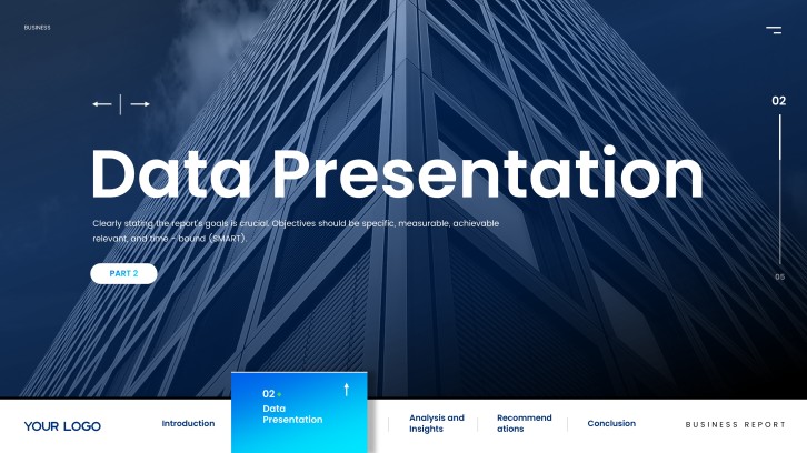 Corporate Business Report for Annual Reviews slide 6: Data Presentation
