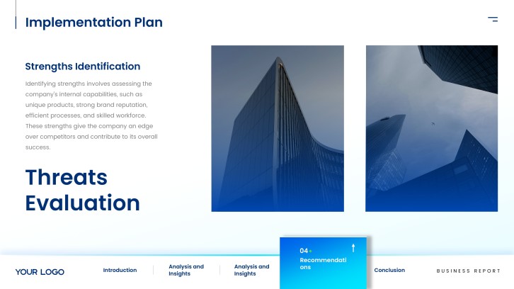 Corporate Business Report for Annual Reviews slide 13: Implementation Plan