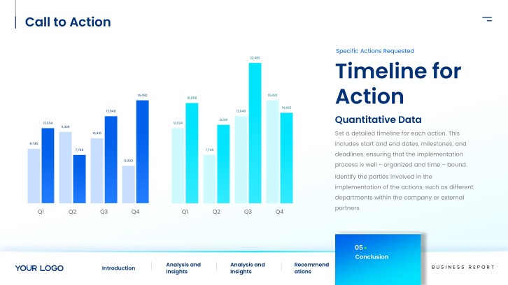 Corporate Business Report for Annual Reviews slide 18: Call to Action