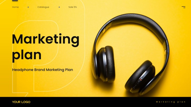 Modelo de Apresentação PowerPoint de Estratégia de Marketing Dinâmica