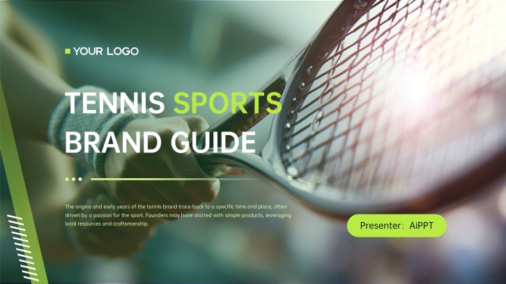 Free Green Sports Brand Guidelines PowerPoint Template