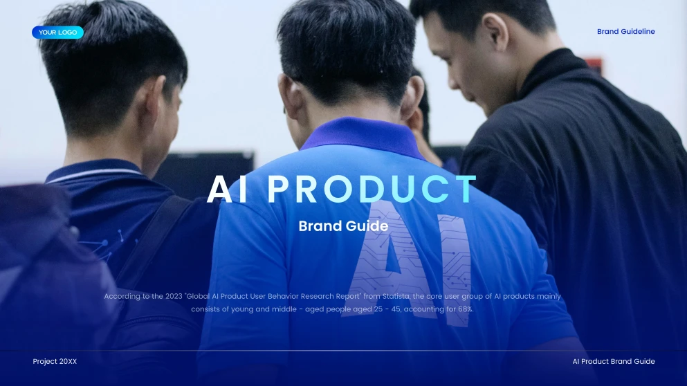 Free Blue AI Tech Product Brand Guidelines Template