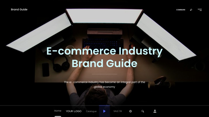 Free Black Ecommerce Brand Guidelines PowerPoint Template