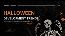 Plantilla de PowerPoint de Esqueleto de Halloween