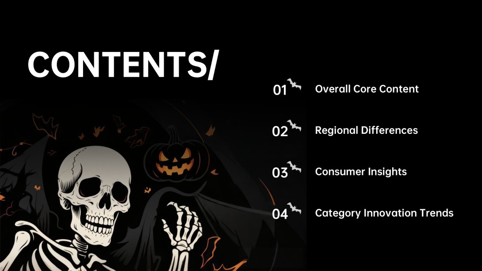 Plantilla de PowerPoint de Esqueleto de Halloween