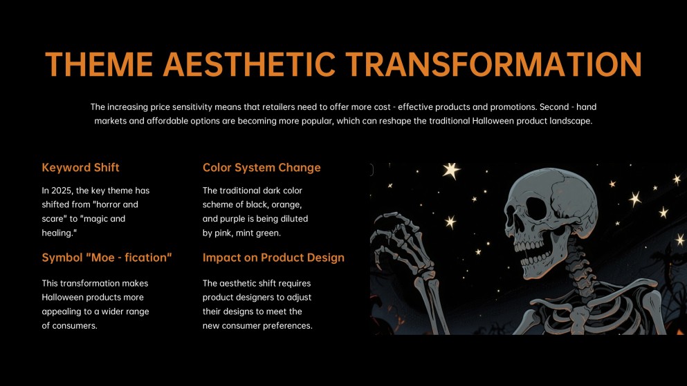 Plantilla de PowerPoint de Esqueleto de Halloween