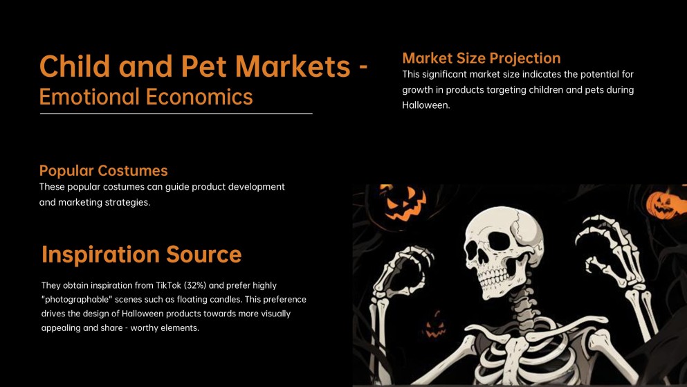 Plantilla de PowerPoint de Esqueleto de Halloween