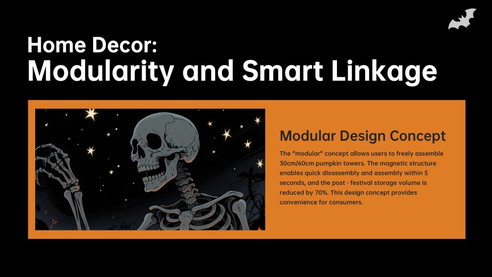 Plantilla de PowerPoint de Esqueleto de Halloween