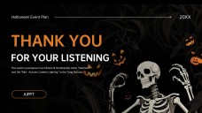 Plantilla de PowerPoint de Esqueleto de Halloween