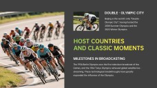 活気に満ちたオリンピックゲームプレゼンテーションテンプレート：黄色と緑