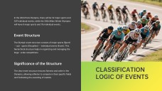 活気に満ちたオリンピックゲームプレゼンテーションテンプレート：黄色と緑