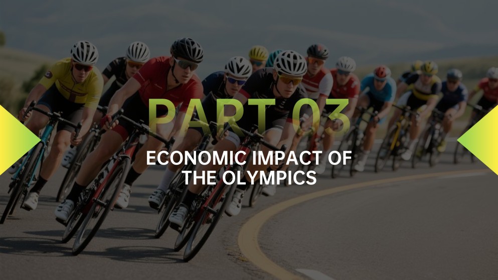 活気に満ちたオリンピックゲームプレゼンテーションテンプレート：黄色と緑