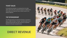 活気に満ちたオリンピックゲームプレゼンテーションテンプレート：黄色と緑