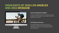 活気に満ちたオリンピックゲームプレゼンテーションテンプレート：黄色と緑