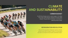 活気に満ちたオリンピックゲームプレゼンテーションテンプレート：黄色と緑