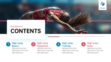 Free Olympic Games PowerPoint Template: Minimalist High Jump