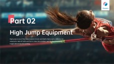 Free Olympic Games PowerPoint Template: Minimalist High Jump