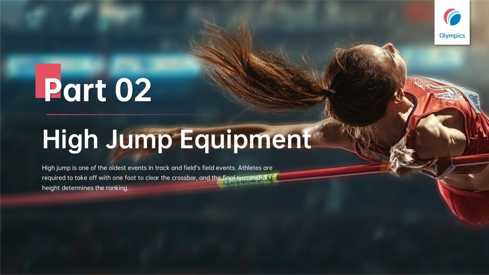 Free Olympic Games PowerPoint Template: Minimalist High Jump