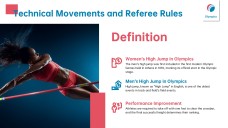 Free Olympic Games PowerPoint Template: Minimalist High Jump